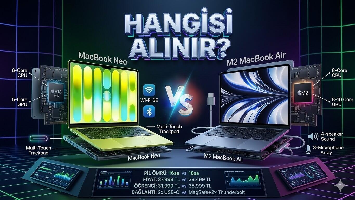 Macbook Neo mu? Macbook Air M2 mi ? Fiyat ve performans analizi yaptık !