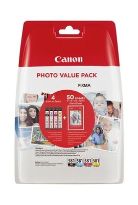 Canon CLI-581 Multipack 4'lü Paket Orjinal Kartuş Seti - 1