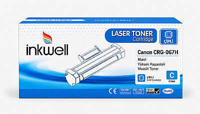 Canon CRG-067H Mavi Muadil Toner ÇİPLİ - 1