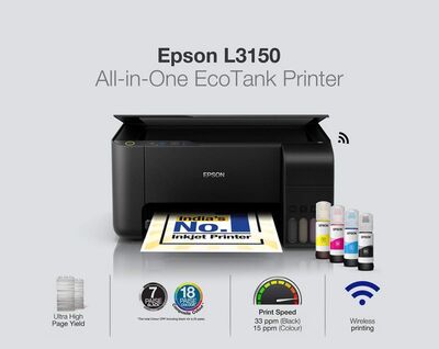 EPSON L3150 ECOTANK FOTOKOPİ,TARAYICI, WİFİ Özellikli MÜREKKEP TANKLI YAZICI