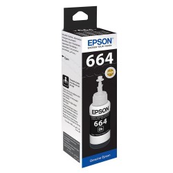 Epson - EPSON T6641 L100/ L200/ L300 (C13T66414A) SİYAH MÜREKKEP 70ML