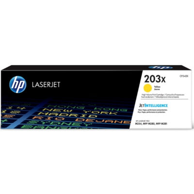 HP 203X CF542X Sarı Yüksek Kapasiteli Orijinal Toner - 1