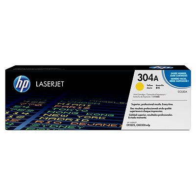 HP 304A CC532A Sarı Orijinal Toner