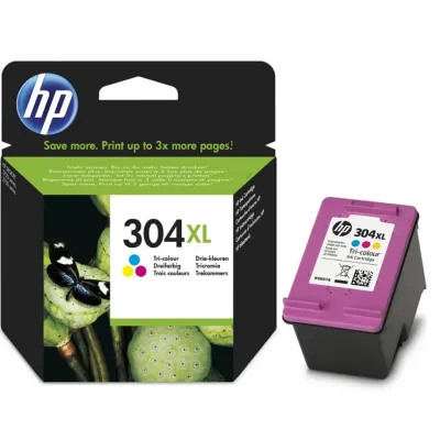 HP 304XL Renkli Orijinal Mürekkep Kartuş - 1