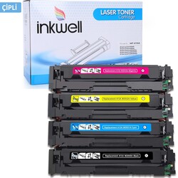 HP - HP 415A Muadil Toner Seti ÇİPLİ Tüm Renkler