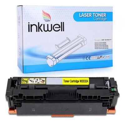 HP 415X W2032X M454 Yüksek Kapasite Sarı Muadil Toner CHİPSİZ - 1