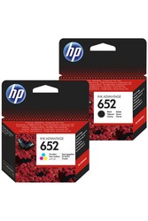 HP 652 Kartuş Seti Orjinal Siyah Renkli - HP
