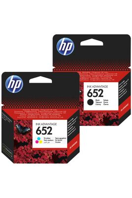 HP 652 Kartuş Seti Orjinal Siyah Renkli