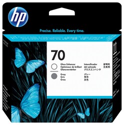 HP 70 (C9410A) Gri + Gloss Enhancer Orjinal Kafa Kartuşu - Designjet - 