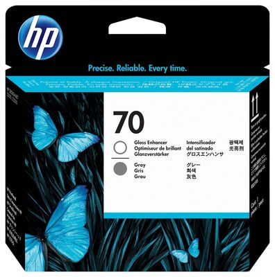 HP 70 (C9410A) Gri + Gloss Enhancer Orjinal Kafa Kartuşu - Designjet - 1