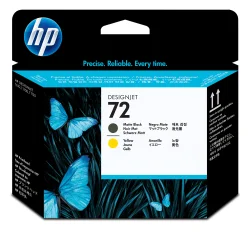 HP 72 Mat Siyah ve Sarı DesignJet Baskı Kafası C9384A - 1