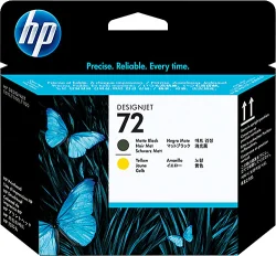 HP 72 Mat Siyah ve Sarı DesignJet Baskı Kafası C9384A - 2