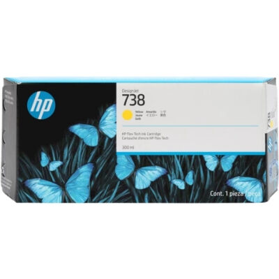 HP 738 676M8A Sarı Yüksek Kapasiteli Orijinal Kartuş 300 ml DesignJet T850 T950 - 1