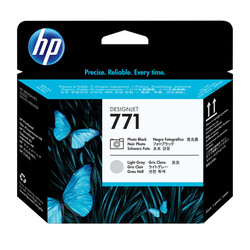 HP - HP 771 Orjinal Foto Siyah & Açık Gri Baskı Kafası (CE020A)