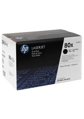 HP 80X 2'li Paket Yüksek Kapasiteli Siyah Orijinal LaserJet Toner Kartuşları