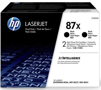 HP 87X (CF287XD) 2'li Paket Siyah Orjinal Toner Yüksek Kapasite