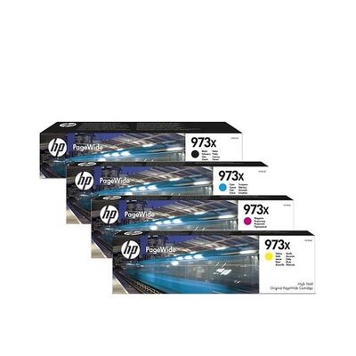 HP 973X Yüksek Kapasiteli Set Orijinal PageWide Kartuşu 4 renk