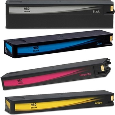 HP 980XL Muadil Kartuş Seti Tüm Renkler - 1