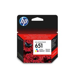HP - HP C2P11A CMY Mürekkep Kartuş (651)