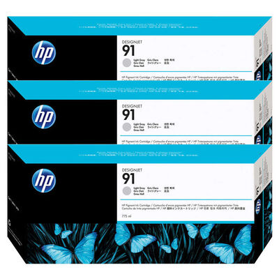 HP C9482A Açık Gri Mürekkep Kartuş (91) - 1