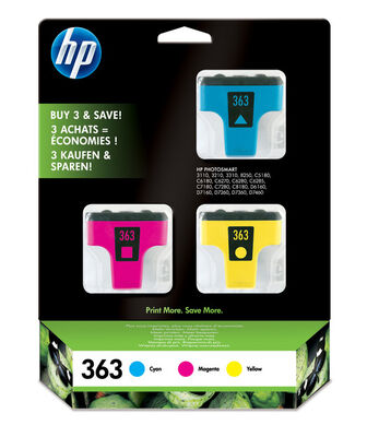 HP CB333E CMY Mürekkep Kartuş (363) - 1