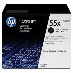 HP - HP CE255XD (55X) ORJİNAL SİYAH TONER YÜK. KAP. İKİLİ PAKET