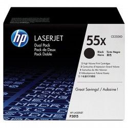 HP CE255XD (55X) ORJİNAL SİYAH TONER YÜK. KAP. İKİLİ PAKET