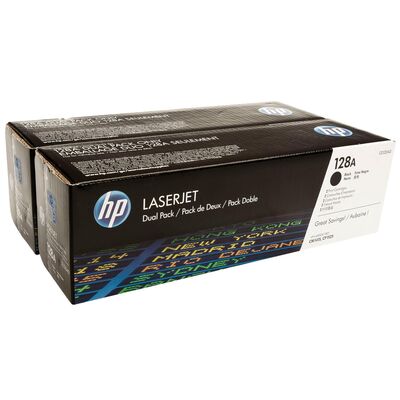 HP CE320AD (128A) ORJİNAL SİYAH TONER İKİLİ PAKET - 1