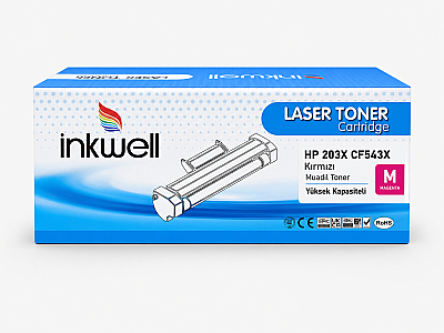 HP 203X CF543X Kırmızı Yüksek Kapasiteli Muadil Toner - 1