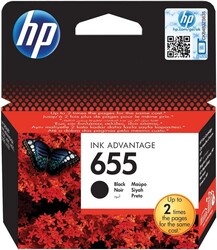 HP - HP CZ109A Siyah Mürekkep Kartuş (655)