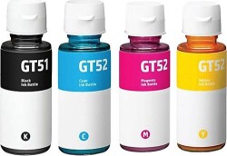 HP GT53XL / GT52 Tüm Renkler Muadil Şişe Mürekkep Seti - HP