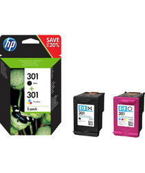 HP N9J72AE (301) Siyah+Renkli Orjinal Kartuş Seti - HP