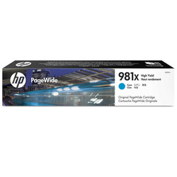HP - HP PageWide 981X Yüksek Kapasiteli Mavi Orijinal Kartuş (L0R09A)