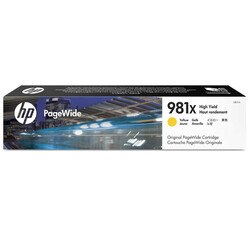 HP - HP PageWide 981X Yüksek Kapasiteli Sarı Orijinal Kartuş (L0R11A)