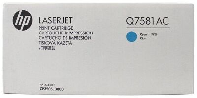HP Q7581AC Mavi Orijinal Toner - 1