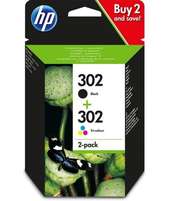 HP X4D37AE Combo Mürekkep Kartuş (302) - 1