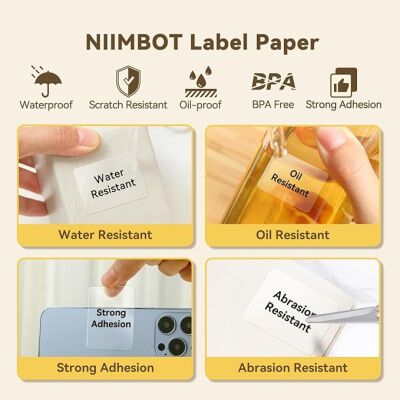 Niimbot T40x60mm 125 adet Şeffaf Etiket ( transparent ) (B1,B21S,B3S) - 3