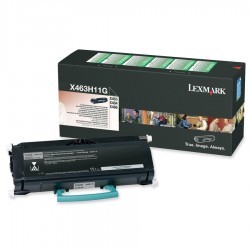 Lexmark - LEXMARK X463 (X463H11G) ORJİNAL SİYAH TONER 9000 SAYFA