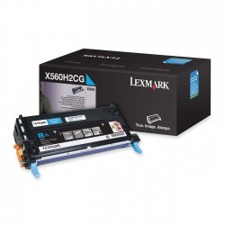 Lexmark - LEXMARK X560N (X560H2CG) ORJİNAL MAVİ TONER 10000 SAYFA