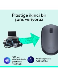 Logitech M170 Kablosuz Mouse 910-004642 Siyah-Gri - 4