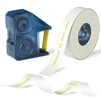 Niimbot 14mm x 5.1m Gold Ribbon + Beyaz Kurdele (B18/N1) - 1