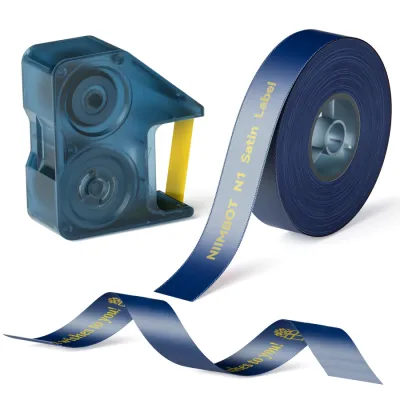 Niimbot 14mm x 5.1m Gold Ribbon + Lacivert Kurdele (B18/N1) - 1