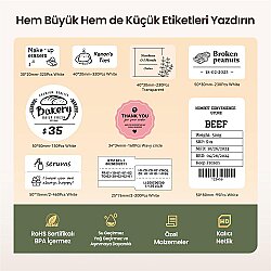 Niimbot B21 PRO Krem Termal Etiket Yazıcı (300 DPI) - 5