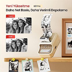 Niimbot B21 PRO Krem Termal Etiket Yazıcı (300 DPI) - 6