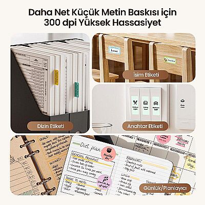 Niimbot B21 PRO Yeşil Termal Etiket Yazıcı 300 DPI - 3