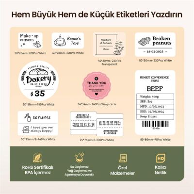 Niimbot B21S PRO Kırmızı Termal Etiket Yazıcı (300 DPI) - 5