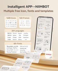 Niimbot B21S PRO Siyah Termal Etiket Yazıcı (300 DPI) - 5