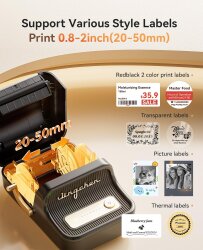 Niimbot B21S PRO Siyah Termal Etiket Yazıcı (300 DPI) - 8