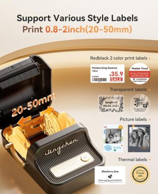 Niimbot B21S PRO Siyah Termal Etiket Yazıcı (300 DPI) - 8