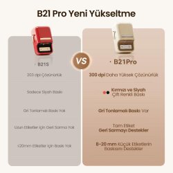 Niimbot B21 PRO Siyah Termal Etiket Yazıcı (300 DPI) - 11